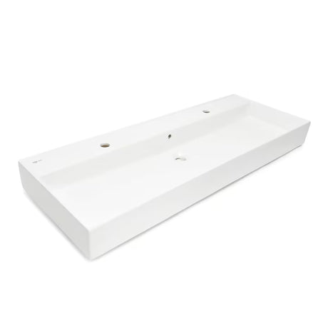 Baltas keraminis praustuvas SAT Infinitio 121,4x46,9 cm su persipylimo anga