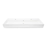 Baltas keraminis praustuvas SAT Infinitio 121,4x46,9 cm su persipylimo anga