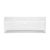 Baltas keraminis praustuvas SAT Infinitio 121,4x46,9 cm su persipylimo anga