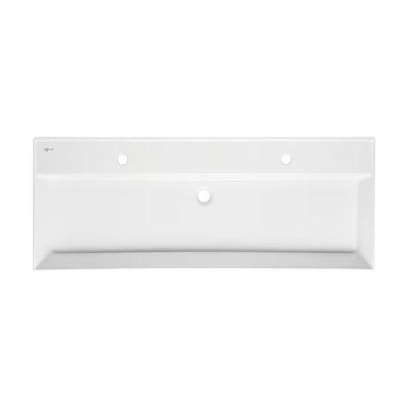 Baltas keraminis praustuvas SAT Infinitio 121,4x46,9 cm su persipylimo anga