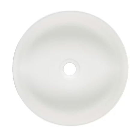 Matinės baltos spalvos plonasienis keraminis pastatomas ant stalviršio praustuvas SAT Infinitio 39x39 cm