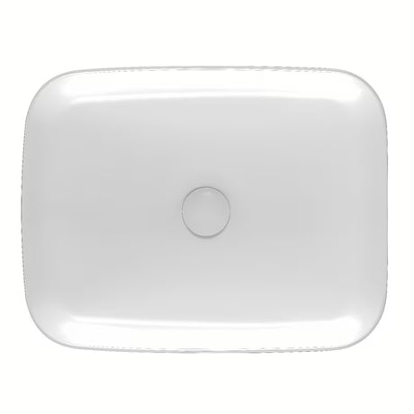 Matinės baltos spalvos plonasienė pastatomas ant stalviršio praustuvas SAT Infinitio 50x39 cm be perpylimo