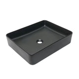 Juodos matinės spalvos keraminis pastatomas ant stalviršio praustuvas SAT Infinitio 50x40 cm be perpylimo