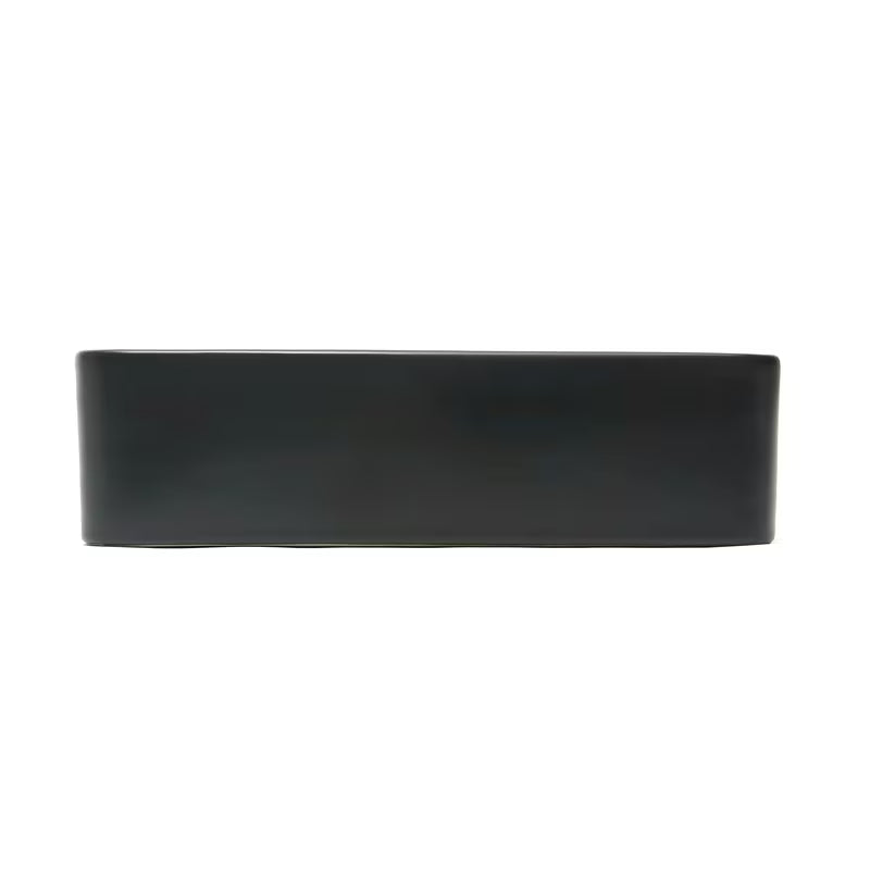 Juodos matinės spalvos keraminis pastatomas ant stalviršio praustuvas SAT Infinitio 50x40 cm be perpylimo