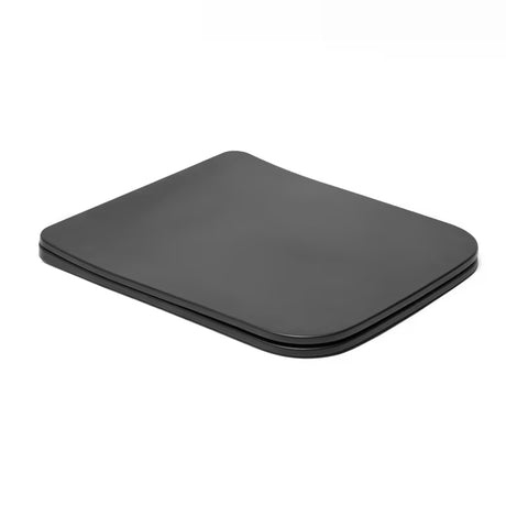 Juodas KLOZETO dangtis SAT Infinitio stačiakampio dizaino su softclose ir EasyLock.