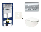 Pakabinami WC komplektas SAT Infinitio su berėme klozeto keramika, sėdyne softclose ir moduliu Geberit Duofix