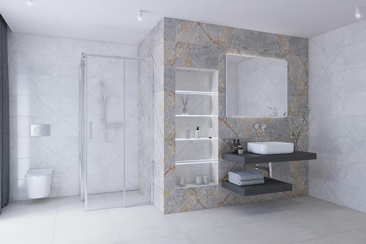 Pakabinami WC komplektas SAT Infinitio su bakeliu Geberit Duofix ir nuleidimo mygtuku Delta