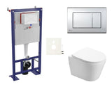 Pakabinami WC komplektas SAT Infinitio su potinkiniu moduliu, valdymo mygtuku ir sėdyne su softclose