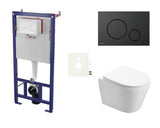 Pakabinami WC komplektas SAT Infinitio su potinkiniu moduliu, nuleidimo mygtuku ir sėdyne su softclose bei EasyLock
