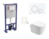 Pakabinami WC komplektas SAT Infinitio su potinkiniu moduliu, nuleidimo mygtuku ir sėdyne softclose