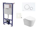 Pakabinami WC komplektas SAT Infinitio su potinkiniu moduliu, nuleidimo mygtuku ir sėdyne su softclose