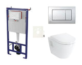 Pakabinami WC komplektas vitra Integra su paslėptu bakeliu SAT pro moderniam vonios kambariui ir lengvai priežiūrai.