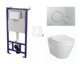 Pakabinami WC komplektas vitra Integra su paslėptu bakeliu ir valdymo mygtuku matinio chromo spalvos