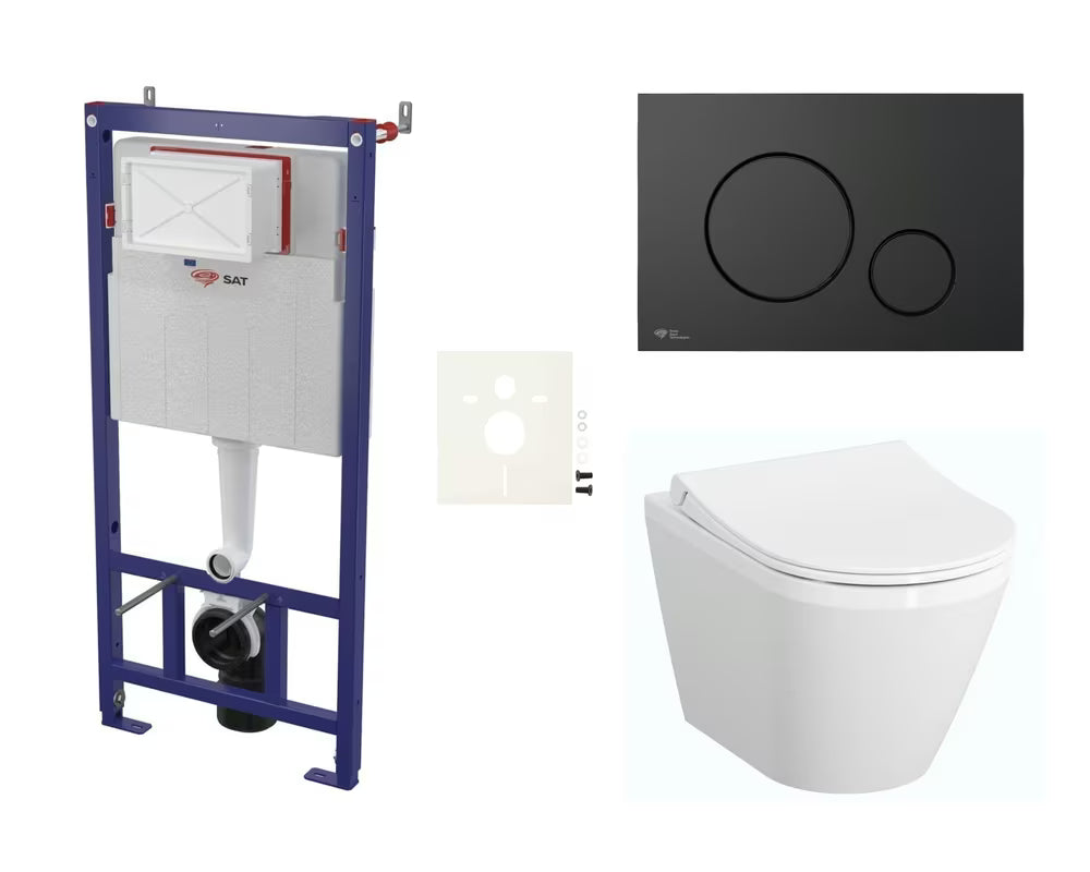 Pakabinami WC komplektas vitra Integra su paslėptu bakeliu SAT pro potinkiniam montavimui