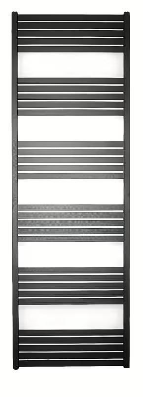 Kombinuotas rankšluosčių džiovintuvas SAT Kh 180x60 cm, juodos matinės spalvos, su šoniniu prijungimu į centrų atstumas.