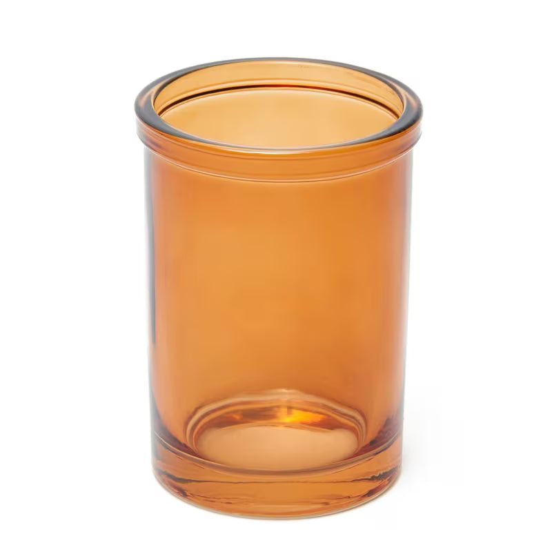 Rudas stiklinė SAT Magic kaip laisvai pastatomas, vonios kambario aksesuaras, pasižymintis paprastu elegantišku dizainu.