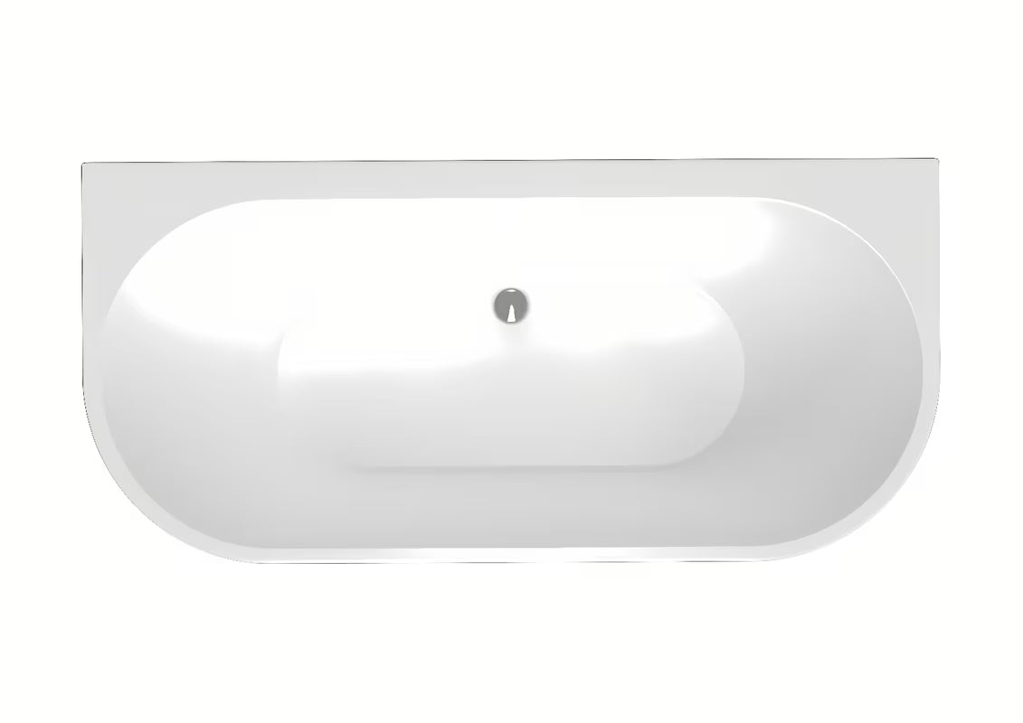Laisvai pastatomas akrilinė vonia SAT Mood 170x80 cm, tinkama pro kairinei ir dešininei versijai.