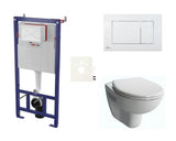 Pakabinami WC komplektas vitra Normus pro potinkiniam montavimui su balta keramika ir sėdyne softclose