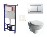 Pakabinami WC komplektas vitra Normus su moduliu pro potinkiniam montavimui, bakeliu SAT ir sėdyne softclose.