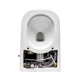 Pastatomas WC SAT optimflush baltos spalvos su integruotu bakeliu ir šoniniu pneumatiniu nuleidimo mygtuku.