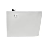 Pastatomas WC SAT optimflush baltos spalvos su integruotu bakeliu ir šoniniu pneumatiniu nuleidimo mygtuku.
