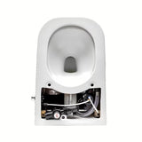 Pastatomas WC SAT optimflush baltos spalvos su integruotu bakeliu ir akumuliacinio nuleidimo technologija