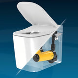 Pastatomas WC SAT optimflush baltos spalvos su integruotu bakeliu ir akumuliacinio nuleidimo technologija