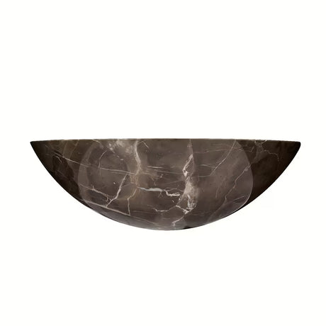 Pastatomas ant stalviršio Praustuvas SAT Purity iš natūralaus rudo marmuro, 43x43 cm, be perpylimo.