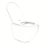 Baltas pakabinamas KLOZETAS SAT su Rimless technologija rimless  ir sėdyne su softclose