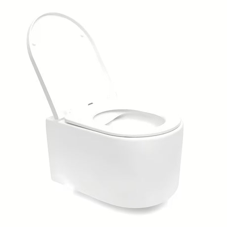 Baltas pakabinamas KLOZETAS SAT su berėmiu Rimless nuplovimu ir sėdyne softclose.