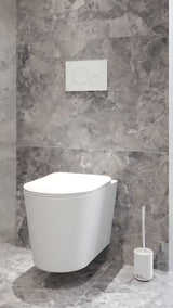 Nuleidimo mygtukas vandens nuleidimo mygtukas SAT baltos matinės spalvos apdailos, skirtas pro potinkiniams moduliams SAT.