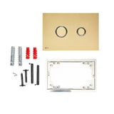 Matinės aukso spalvos vandens nuleidimo mygtukas SAT iš nerūdijančio plieno su PVD danga ir Anti-fingerprint paviršiumi pro potinkiniams rėmams.
