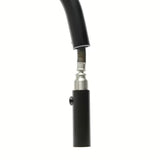 Matinės juodos spalvos virtuvinis maišytuvas SAT su ištraukiamu dušeliu su pasukamu snapu