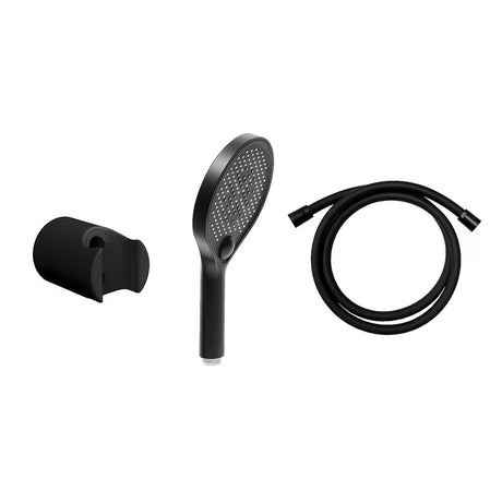 Rankinio dušo Komplektas SAT juodos matinės spalvos su dušo galvute ir žarna