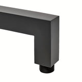 Juodas metalinis dušo galvos alkūnė SAT B-Way, 40 cm ilgio, pro moderniam vonios kambariui