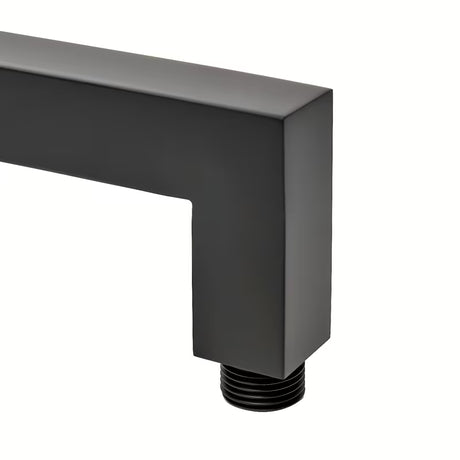 Juodas metalinis dušo galvos alkūnė SAT B-Way, 40 cm ilgio, pro moderniam vonios kambariui