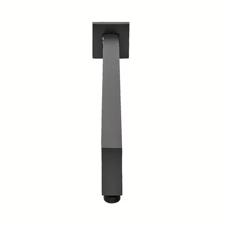 Juodas metalinis dušo galvos alkūnė SAT B-Way, 40 cm ilgio, pro moderniam vonios kambariui