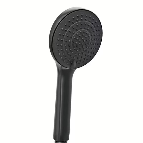 Rankinio dušo Komplektas SAT juodos matinės spalvos su 3 funkcijų rankiniu dušeliu, 150 cm žarna ir stacionariu laikikliu.