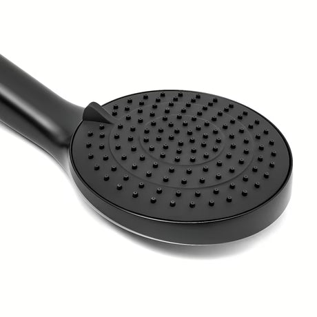 Rankinio dušo Komplektas SAT juodos matinės spalvos su 3 funkcijų rankiniu dušeliu, 150 cm žarna ir stacionariu laikikliu.