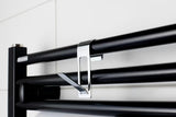 Chromuotas metalinis kabliukas SAT Chrome pro, kabinamas ant vonios kambario rankšluosčių džiovintuvas, su apsaugine 3M juosta.