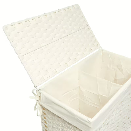 Skalbinių krepšys  SAT kreminės baltos ivory spalvos, Provence stiliaus, su išimamu įdėklu.