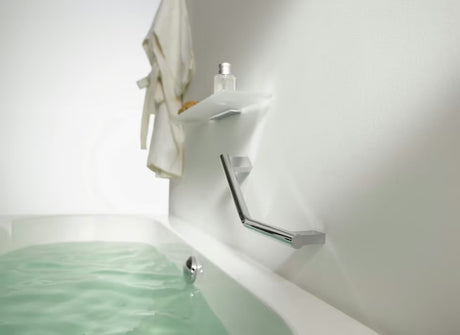 Kampiniai rankena SAT Chrome, chromo apdailos, pro naudojimui prie vonios arba dušo kabinoje.