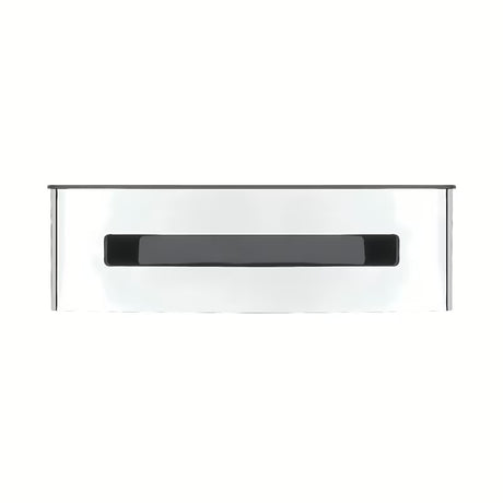 Nerūdijančio plieno dušo lentynėlė SAT Chrome chromo spalvos su išimamu juodu plastikiniu įdėklu.