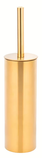 Laisvai pastatomas WC šepetys SAT Gold matinio aukso spalvos iš metalo, skirta vonios kambariui.