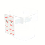 Baltas stiklinės laikiklis SAT vonios kambariui, klijuojamas, be gręžimo.