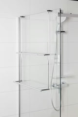Chromo spalvos pakabinamas rankšluosčio laikiklis SAT Chrome pro Walk-in ir stiklinėms dušo pertvaroms