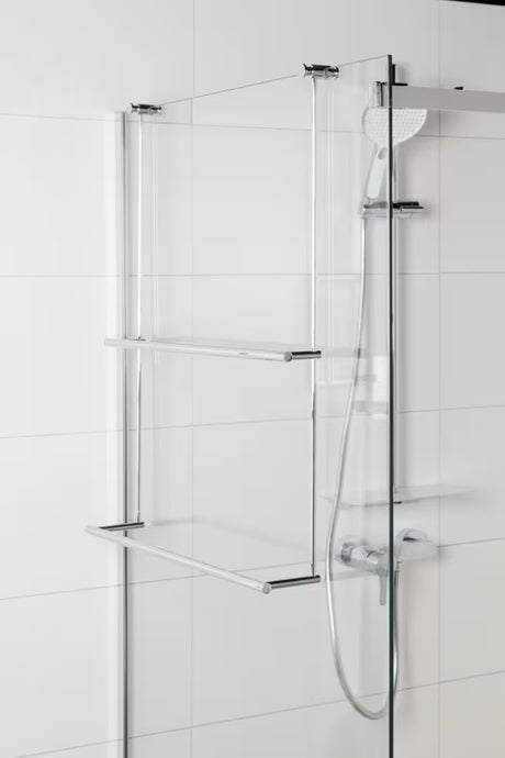 Chromo spalvos pakabinamas rankšluosčio laikiklis SAT Chrome pro Walk-in ir stiklinėms dušo pertvaroms