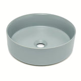 Apvalus pastatomas ant stalviršio praustuvas SAT Mood pilkos matinės spalvos, be skylės maišytuvui  ir be perpylimo.