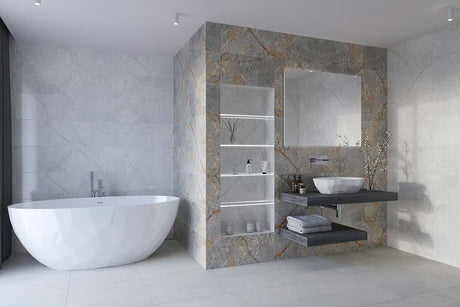 Laisvai pastatoma vonia SAT iš lieto marmuro, galima kairinė arba dešininė orientacija.