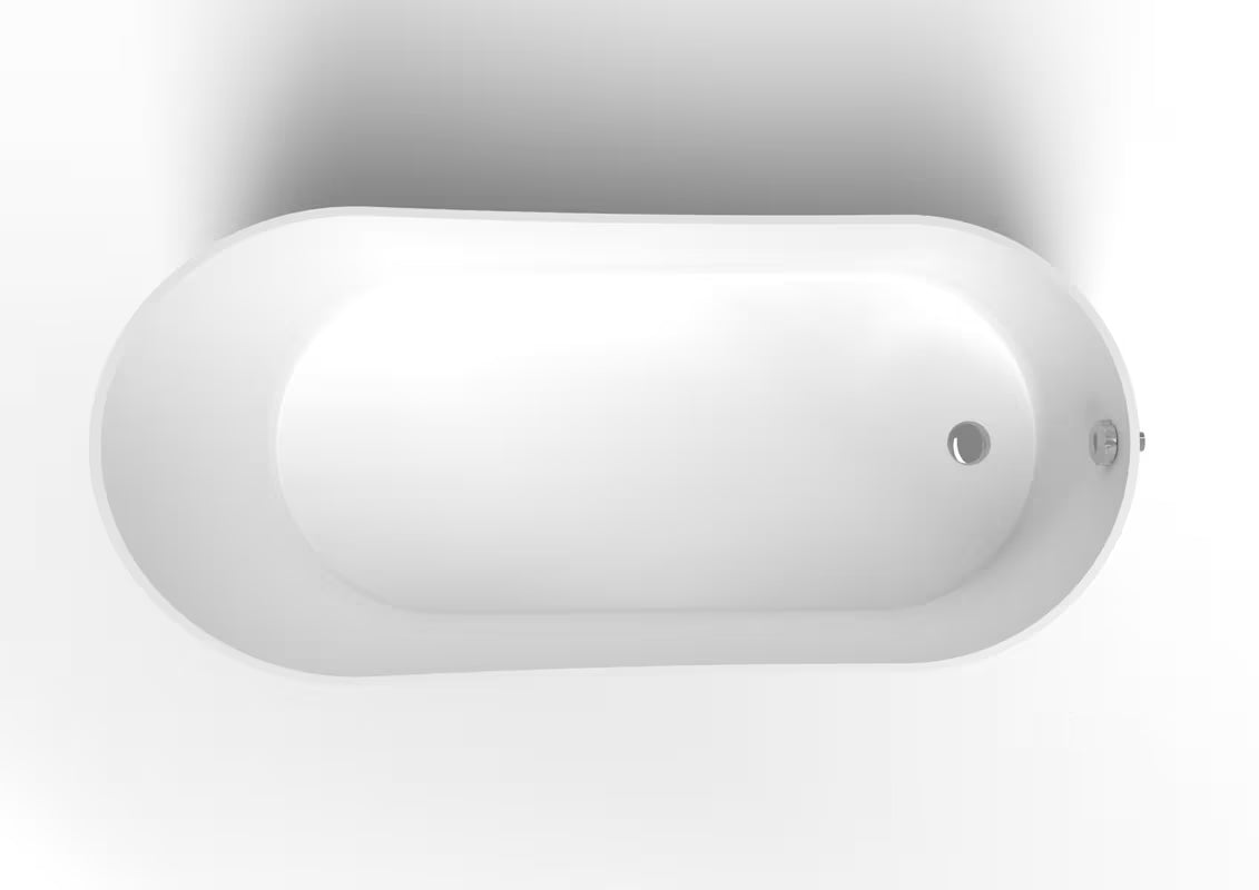 Laisvai pastatoma vonia SAT Miranda iš lieto marmuro 180x83,2 cm, tinkama prie sienos ir statyti laisvai